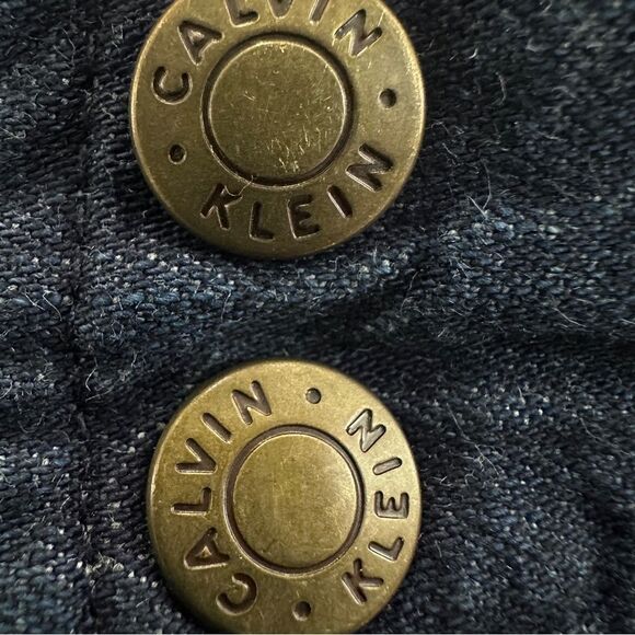 Vintage CALVIN KLEIN 80s / 90s Denim Midi Skirt Sz (vintage 12) - M medium - Picture 7 of 8